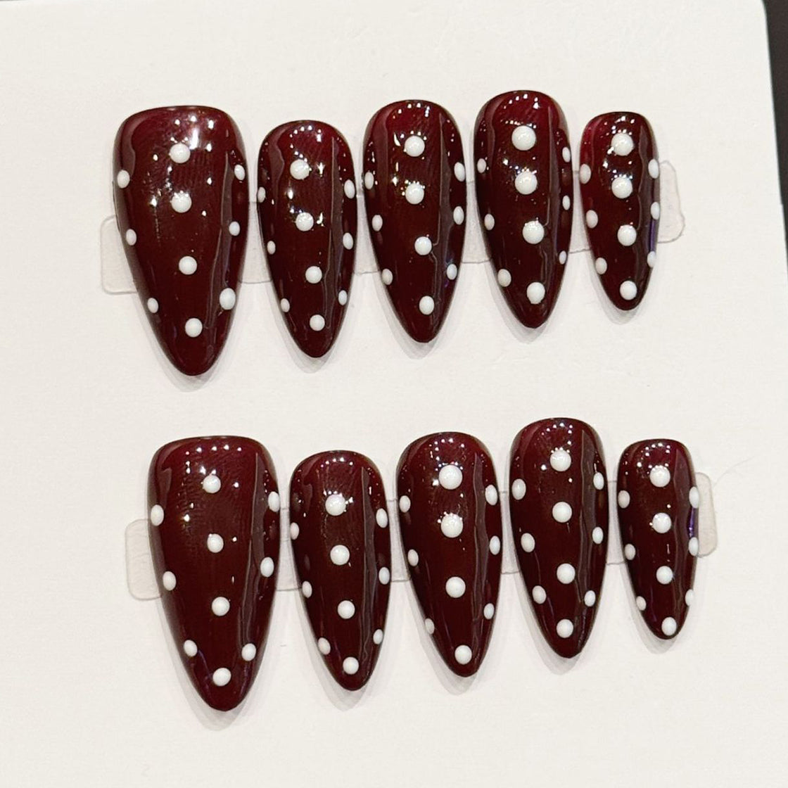 Burgundy Dots