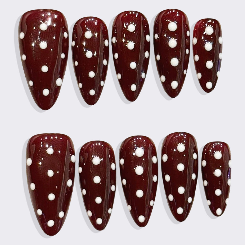 Burgundy Dots