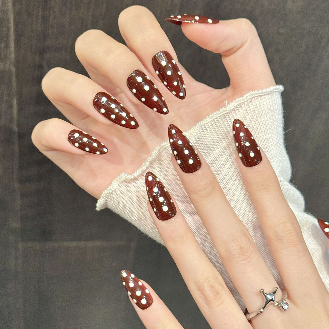 Burgundy Dots